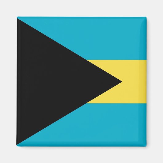 Magnet met vlag van Bahama's Magneet (Voorkant)