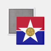 Magnet met vlag van Dallas, Texas, VS Magneet (Voorkant / Achterkant)
