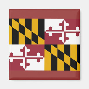 Magnet met vlag van de deelstaat Maryland - VS Magneet