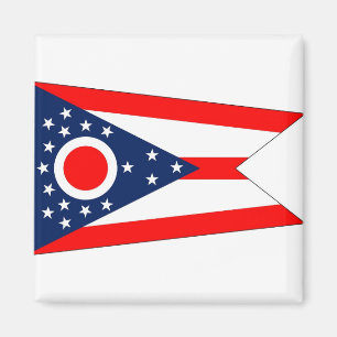 Magnet met vlag van de staat Ohio - VS Magneet