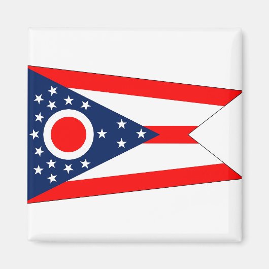 Magnet met vlag van de staat Ohio - VS Magneet (Voorkant)