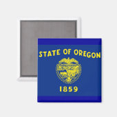 Magnet met vlag van de staat Oregon - VS Magneet (Voorkant / Achterkant)