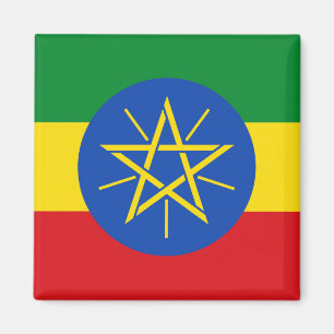 Magnet met vlag van Ethiopië Magneet