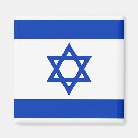 Magnet met vlag van Israël Magneet (Voorkant)