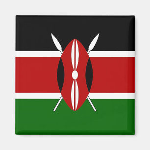 Magnet met vlag van Kenia Magneet
