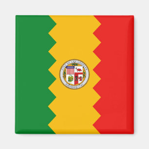 Magnet met vlag van Los Angeles, Californië Magneet