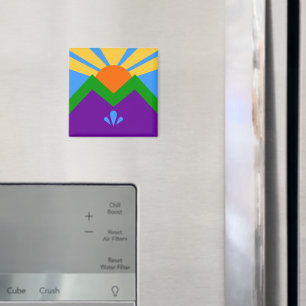 Magnet met Vlag van Manitou Springs Magneet