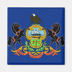 Magnet met vlag van Pennsylvania State - VS Magneet