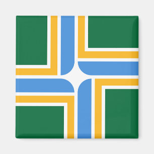 Magnet met vlag van Portland, Oregon, Verenigde St Magneet
