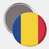 Magnet met vlag van Roemenië Magneet (Voorkant / Achterkant)