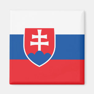Magnet met vlag van Slowakije Magneet