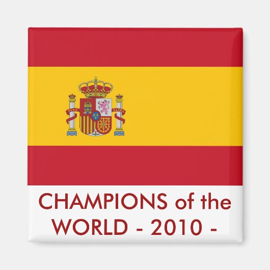 Magnet met vlag van Spanje Magneet (Voorkant)