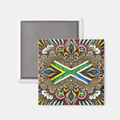 Magnet met Zuid-Afrikaanse kleuren Design Magneet (Voorkant / Achterkant)