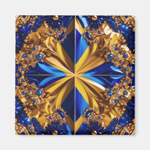 Magnet met Zweden Kleuren Design Magneet