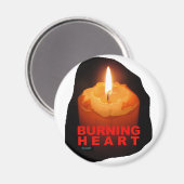Magnet mit BURNING HEART Magneet (Voorkant / Achterkant)