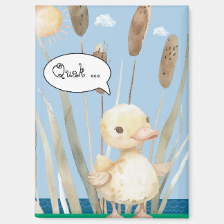 Magnet mit kleine Ente im Schilf am See 3 Magneet