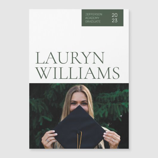 Magnet Modern Professional Graduation Faire-part (Devant)