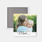 Magnet Mom Established Photo Mother's Day Gift Magneet (Voorkant / Achterkant)