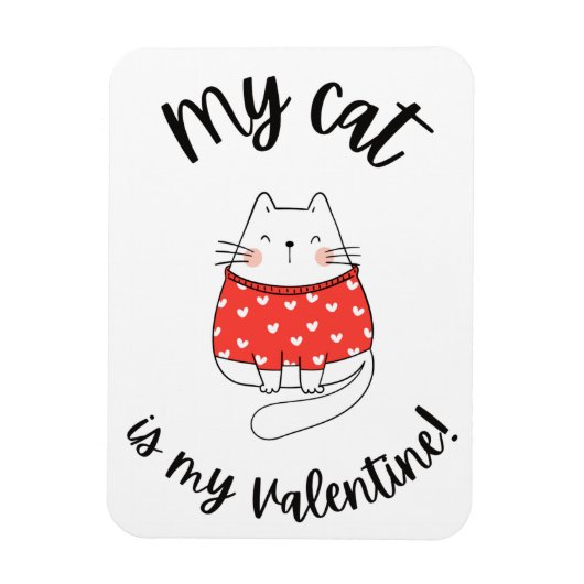 Magnet - Mon chat est ma valentine (Vertical)