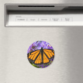 Magnet Monarch Butterfly et Purple Asters (In Situ (Lave-vaisselle))