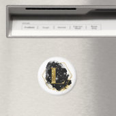 Magnet Monogramme L Pailleté Glam Or (In Situ (Lave-vaisselle))