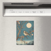 Magnet - Moonlit Bird on Blossom Branch (In Situ (Lave-vaisselle))