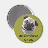 Magnet "Mops" Magneet (Voorkant / Achterkant)