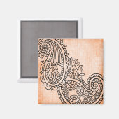 Magnet Motif Orange Mehndi (Recto/Verso)