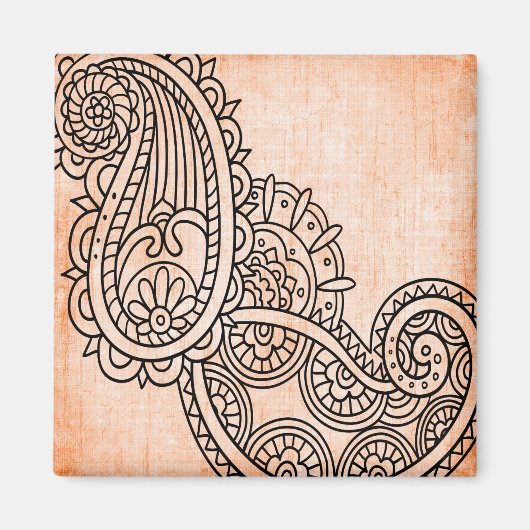 Magnet Motif Orange Mehndi (Devant)