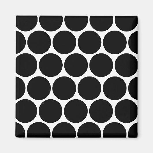 Magnet Motif Pois noir et blanc (Devant)