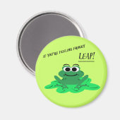 Magnet motivationnel de la grenouille caricaturale (Recto/Verso)