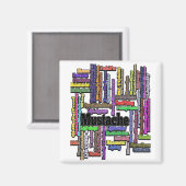 Magnet Mustache Mustache Texte Réfrigérateur Réfri (Recto/Verso)