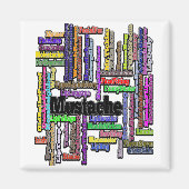 Magnet Mustache Mustache Texte Réfrigérateur Réfri (Devant)