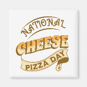 Magnet National Cheese Pizza Day Sign Magneet (Voorkant)