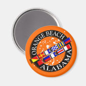Magnet nautique de plage d'Orange (Recto/Verso)