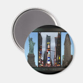 Magnet New York Frigo Magnet NY Souvenir Magnet (Recto/Verso)