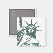Magnet New York Frigo Magnet NY Souvenir Magnet (Recto/Verso)