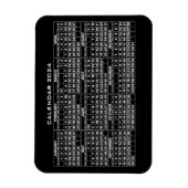 Magnet noir 2024 Calendrier (Vertical)