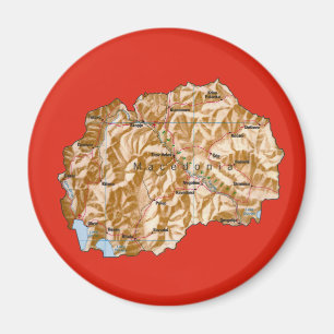 Magnet North Macedonië Map Magneet