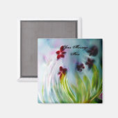 Magnet numérique en fleurs printanières (Recto/Verso)