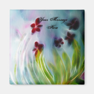 Magnet numérique en fleurs printanières