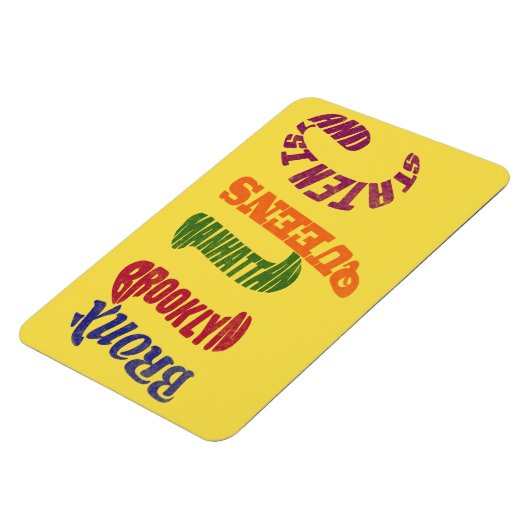 Magnet NYC typographique New York (Côté Gauche)