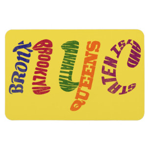 Magnet NYC typographique New York