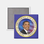 Magnet Objet de collection du président Obama (Recto/Verso)