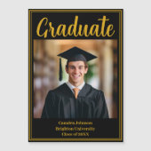 Magnet officiel Gold Black Graduate Photo Graduate (Devant)
