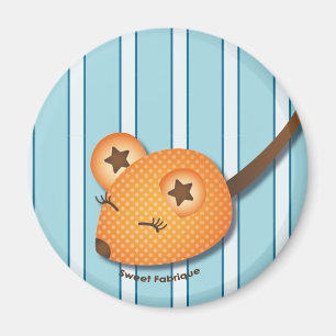 Magnet "Oranje Muis" - Kiwi Doll-collectie Magneet