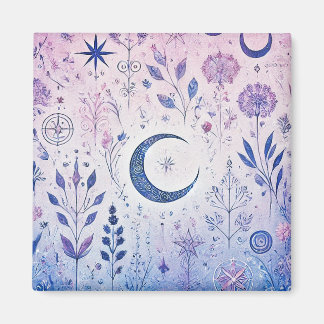 Magnet païen Whimsical - Design pastel céleste