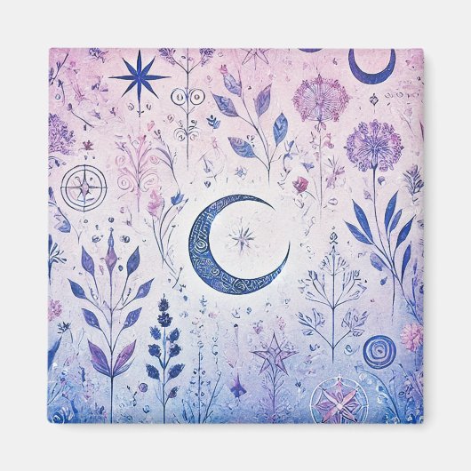 Magnet païen Whimsical - Design pastel céleste (Devant)