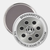 Magnet "Paix par une puissance de feu supérieure" (Recto/Verso)