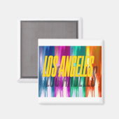 Magnet "Palms colorés de Los Angeles" (Recto/Verso)